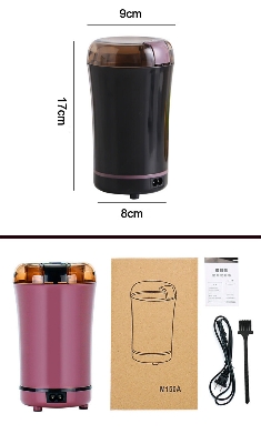 Picture of Mini Electric Coffee Grinder Powerful Cafe Grass Nuts Herbs Grains Pepper Tobacco Spice Flour Mill Coffee Beans Grinder Machine-Multicolor