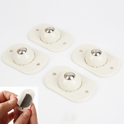 Picture of 4 Pcs Professional Furniture Transport Lifter tool Set,Mini Swivel 360° Rotatable Caster_Wheels Self Adhesive Universal Wheels Boxes Small Furniture 4 Pcs-Off-White
