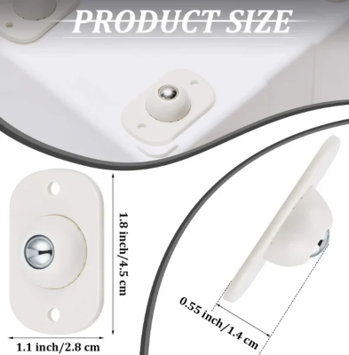 Picture of 4 Pcs Professional Furniture Transport Lifter tool Set,Mini Swivel 360° Rotatable Caster_Wheels Self Adhesive Universal Wheels Boxes Small Furniture 4 Pcs-White