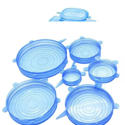 Picture of 6-Piece Food Silicone Cover Universal Lids Set - Reusable Stretch Lids For Your Cookware And Bowls-Multicolor