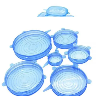 Picture of 6-Piece Food Silicone Cover Universal Lids Set - Reusable Stretch Lids For Your Cookware And Bowls-Multicolor
