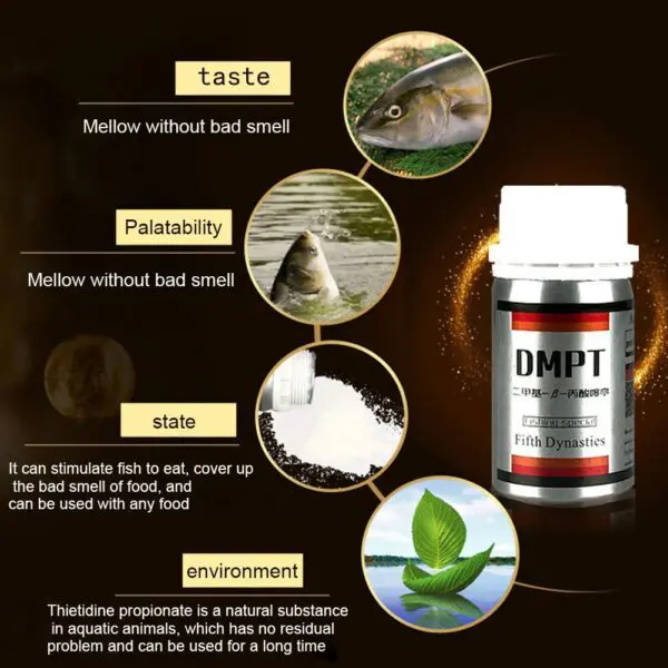 Picture of 80g DMPT Bait additive Feeding inducement Fishing tackle feed powder litter bait Stimulate smell taste-White