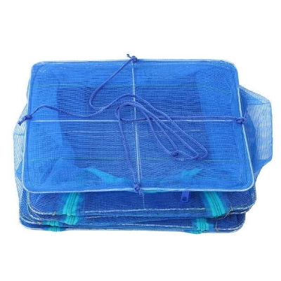 Picture of Foldable 4 Layers Food Drying Net  Rack Hanging Vegetable,Fish, Dishes Dryer Net dryer case 35 X 35 X 65cm PE Hanger food drying case-Blue