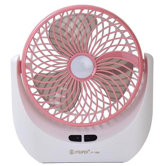 Picture of JY-SUPER Rechargeable USB Mini Desktop Table Fan with LED Light – JY1880-Multicolor
