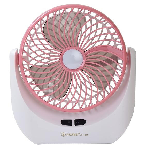 Picture of JY-SUPER Rechargeable USB Mini Desktop Table Fan with LED Light – JY1880-Multicolor