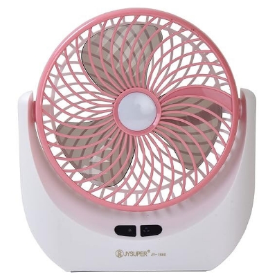 Picture of JY-SUPER Rechargeable USB Mini Desktop Table Fan with LED Light – JY1880-Multicolor