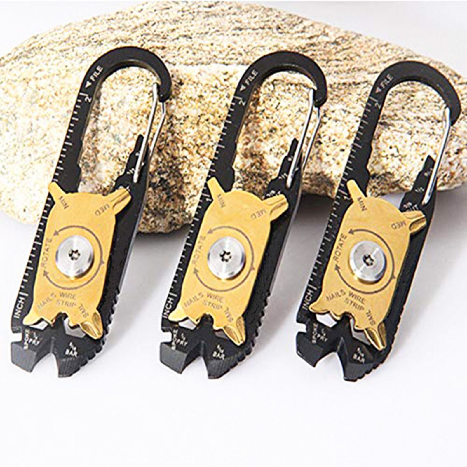 Picture of 20 In 1 Stainless Steel Multi-function Key Hanger Outdoor Small Tool