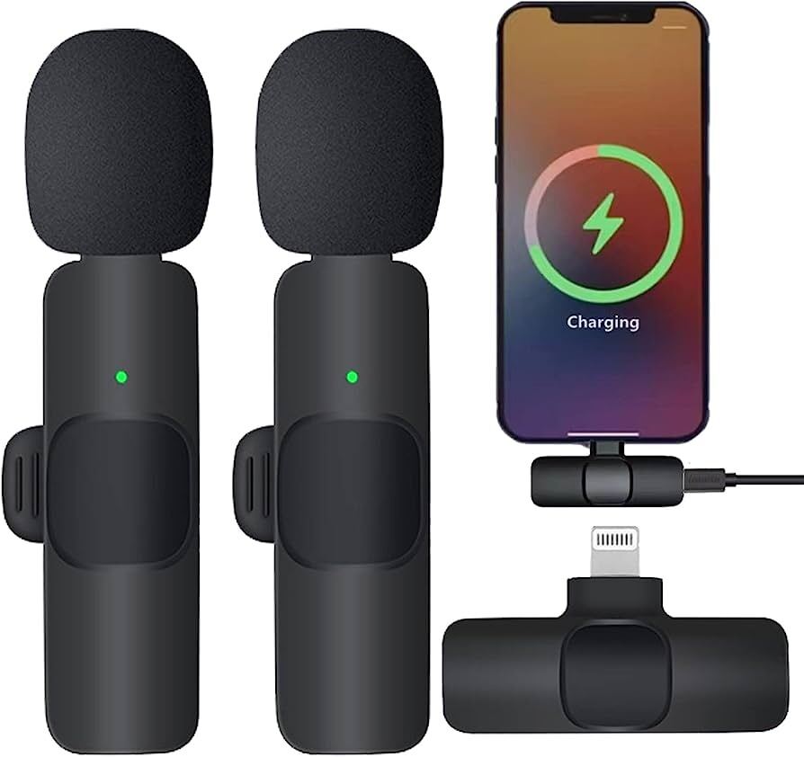 Picture of K8/k9/k35 Single microphone Wireless Lavalier Microphone Studio Gaming for Type-C PC Computer Professioanl Lapel Mic Live Broadcast Mobile Phone-Black