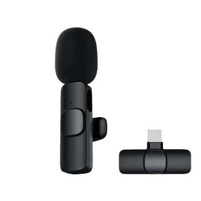 Picture of K8/k9/k35 Single microphone Wireless Lavalier Microphone Studio Gaming for Type-C PC Computer Professioanl Lapel Mic Live Broadcast Mobile Phone-Black
