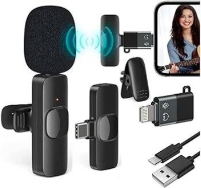 Picture of K8/k9/k35 Single microphone Wireless Lavalier Microphone Studio Gaming for Type-C PC Computer Professioanl Lapel Mic Live Broadcast Mobile Phone-Black