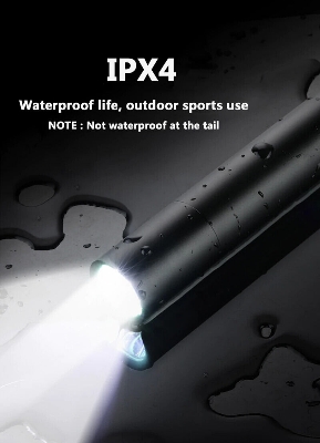 Picture of Rechargeable Flashlights Torch Led Usb Portable Torches 3 Modes Mini Camping Lighting - Charger Light-Black