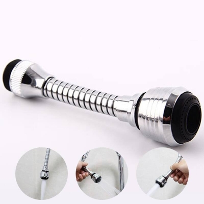 Picture of 360 Degree Adjustment Kitchen Faucet Extension Tube Bathroom Extension Water Tap Water Filter Foam Kitchen Faucet Accessories-the Asia Express-Silver