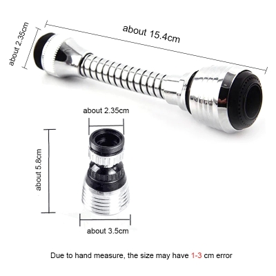 Picture of 360 Degree Adjustment Kitchen Faucet Extension Tube Bathroom Extension Water Tap Water Filter Foam Kitchen Faucet Accessories-the Asia Express-Silver