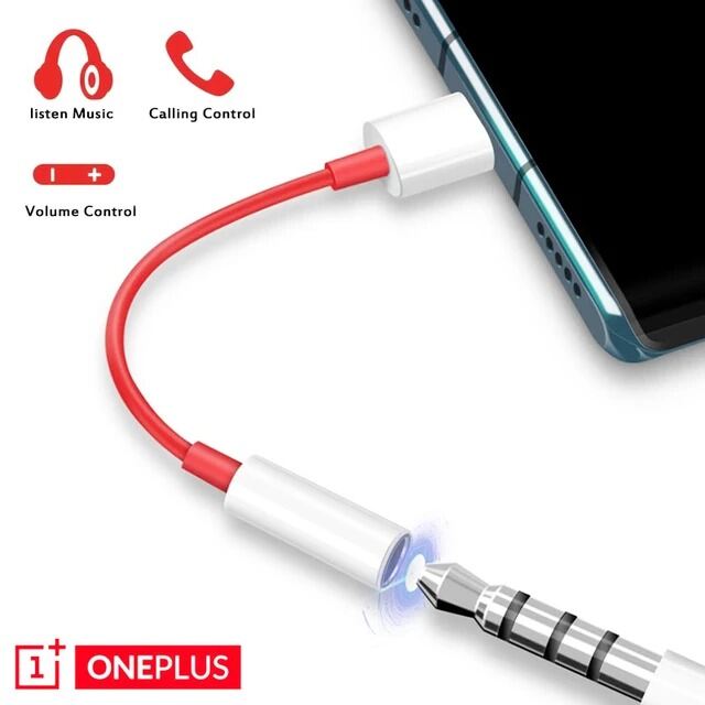 Picture of Oneplus Usb Type C To 3 5 mm Headphone Jack Adapter Audio Aux Cable Phone Accessories-White