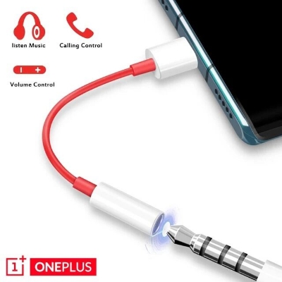 Picture of Oneplus Usb Type C To 3 5 mm Headphone Jack Adapter Audio Aux Cable Phone Accessories-White