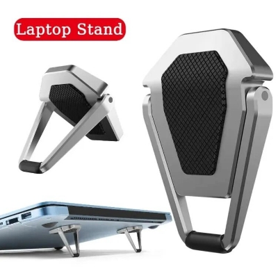 Picture of Metal Foldable Laptop Stand Universal Non-slip Bracket Support for Macbook Pro Air Lenovo Notebook Laptops Mount Holder Feets-Silver
