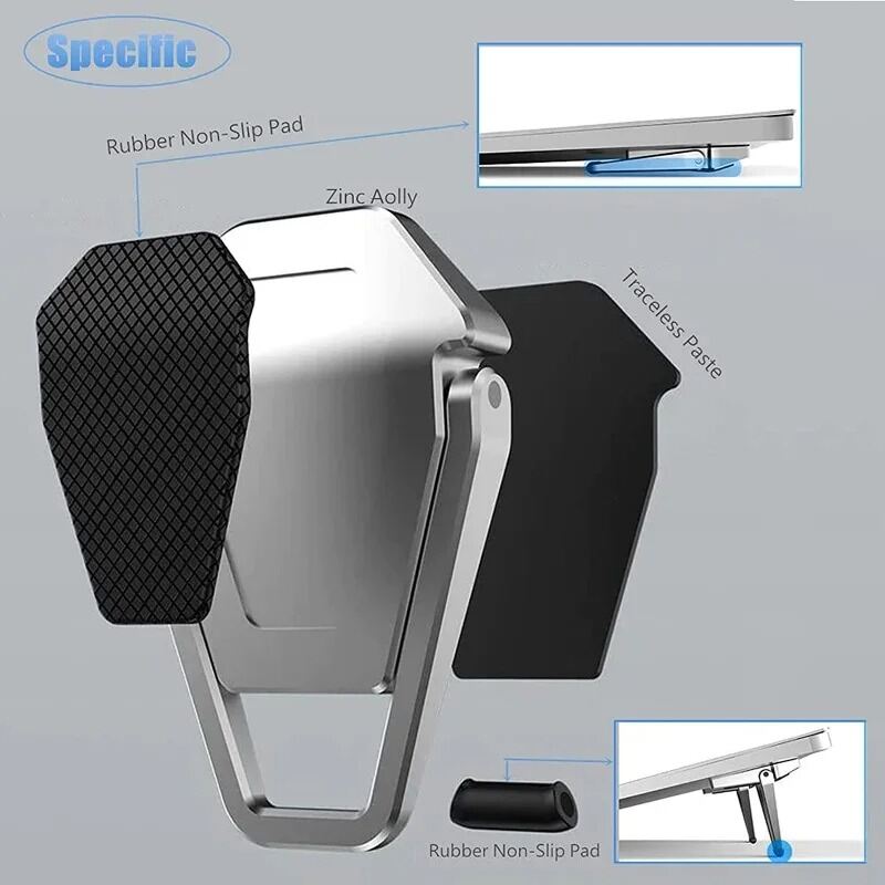 Picture of Metal Foldable Laptop Stand Universal Non-slip Bracket Support for Macbook Pro Air Lenovo Notebook Laptops Mount Holder Feets-Silver