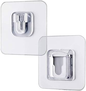 Picture of 5pcs Transparent Wall Hooks Hangers Self Adhesive Door Wall Hangers Hooks Suction Heavy Load Rack For Kitchen Bathroom Accessories-CLEAR