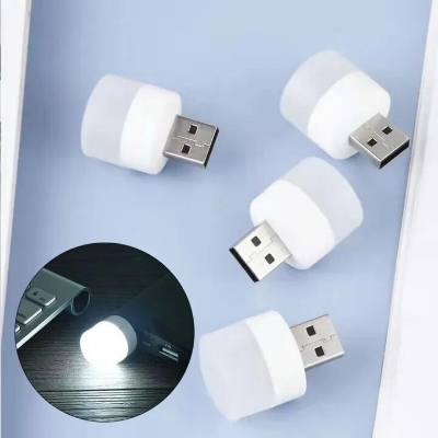 Picture of 3Pcs Wall Socket Plug-in LED Night Light USB Ultra-Small LED Lamps With 3000K Warm Light LED Lamps For Bathroom Car Kitchen Hallway-White