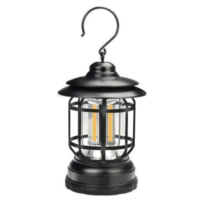 Picture of Outdoor Camping Lights Vintage Dry Battery Camp Light Hanging Lighting Tools Portable Retro Design Lantern with Hook-Multicolor-Asia Express-Black