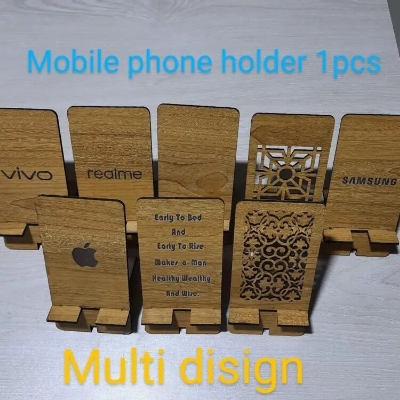 Picture of 1PCS New Wooden Phone Holder Stand Mobile Smartphone Support Tablet Stand-Multi design-Brown