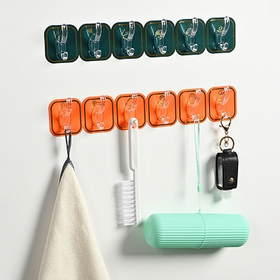 Picture of Wall Hook Easy Installation Strong Adhesive Towel Hook Key Organizer-Multicolor