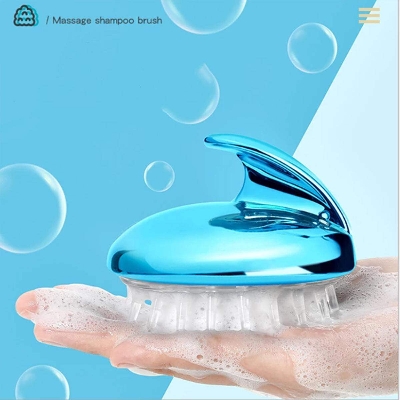 Picture of Silicone shampoo brush and massager comb for hair care asia express-Multicolor