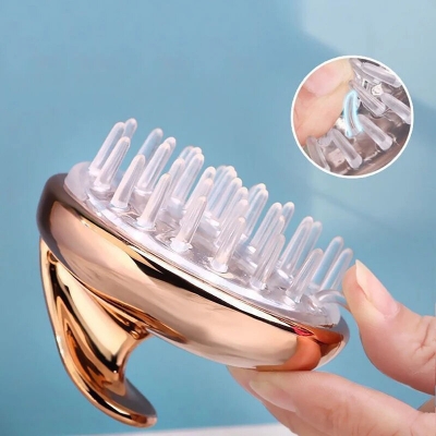 Picture of Silicone shampoo brush and massager comb for hair care asia express-Multicolor