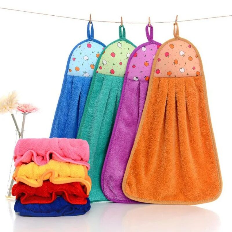 Picture of Kitchen Household Cleaning Supplies Bathroom Hanging Type Water Absorbent Wipe Oil Hand Towel Remover-Multicolor