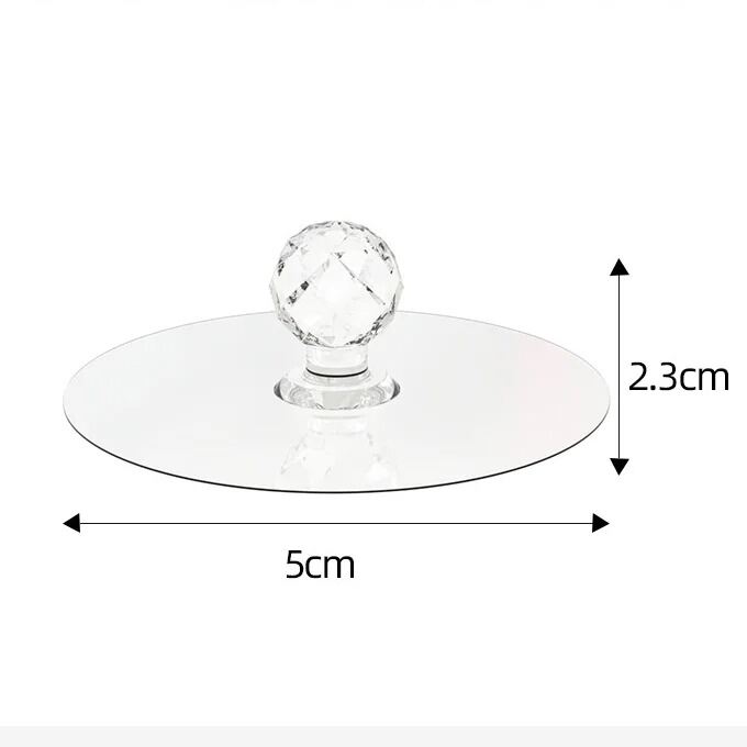 Picture of 4 Pcs New Self Adhesive Hook Knobs Cupboard Drawer Pull Handle Knobs Brand Acrylic No Drilling Mirror Cabinet Handles Furniture Drawer Diamond Shape Hook