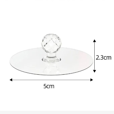 Picture of 4 Pcs New Self Adhesive Hook Knobs Cupboard Drawer Pull Handle Knobs Brand Acrylic No Drilling Mirror Cabinet Handles Furniture Drawer Diamond Shape Hook