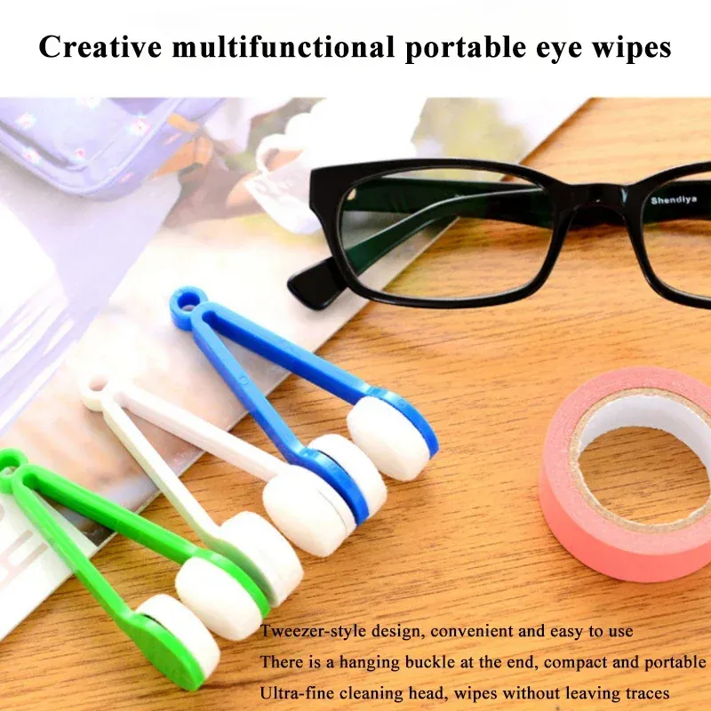 Picture of New Creative Two-side Glasses Brush Soft Microfiber Spectacles Cleaner Glasses Cleaner Rub Eyeglass Cleaning Brush Wiping Tool-Multicolor