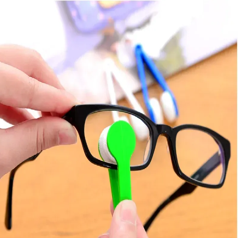 Picture of New Creative Two-side Glasses Brush Soft Microfiber Spectacles Cleaner Glasses Cleaner Rub Eyeglass Cleaning Brush Wiping Tool-Multicolor