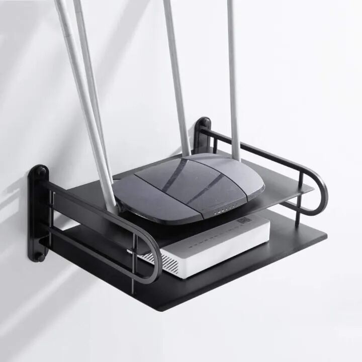 Picture of Metal Router Stand Router Storage Box Router Storage Wifi Router Storage Box-asia express-Black