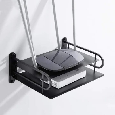 Picture of Metal Router Stand Router Storage Box Router Storage Wifi Router Storage Box-asia express-Black