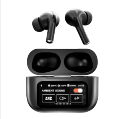 Picture of A9 Pro Touch Screen ANC Wireless Earphones TWS Noise Cancelling Earbud Bluetoth 5.3 Long Battery life HiFi Tone Quality