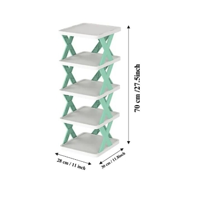Picture of Storage Organizer Multi-function Space-saving Folding  Stacker Shelf Large Size 5-layer-The Asia Express