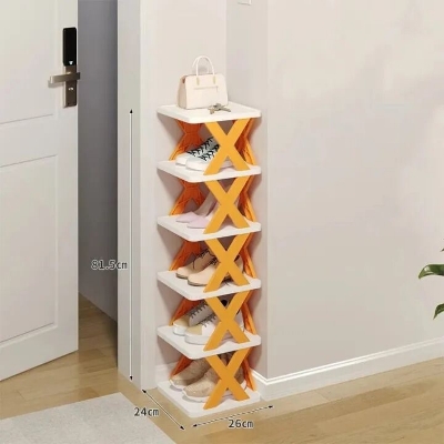 Picture of Storage Organizer Multi-function Space-saving Folding  Stacker Shelf Large Size 5-layer-The Asia Express