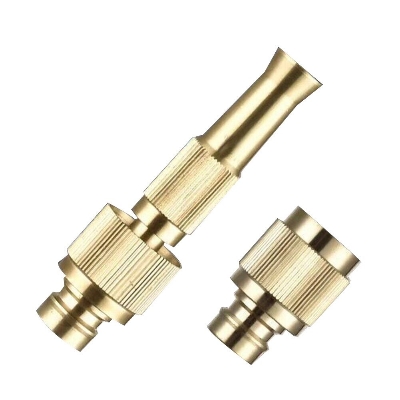 Picture of High Pressure Water Gun,Household Pure Copper,Direct Spray Gun,Flower Watering Tool Adjustable Pressure Washer water nozzle spray-Gold
