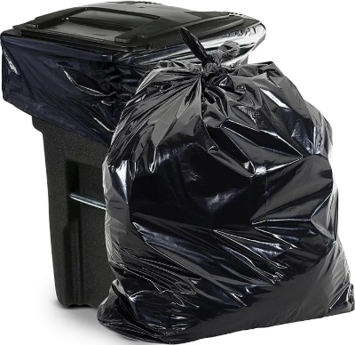 Picture of BLACK (24" X18") 100PCS Trash Bag / Poly Bag / Garbage Bag / Moyla Felar Bag / Polibag-10pcs
