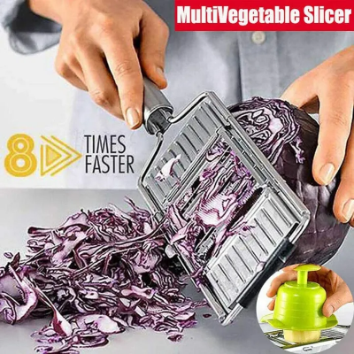Picture of Multi-purpose Slicer Cuts Stainless Steel Grater Peeler Set Cheese Grater Cabbage Shredder Kitchen Tool For Kitchen-Silver
