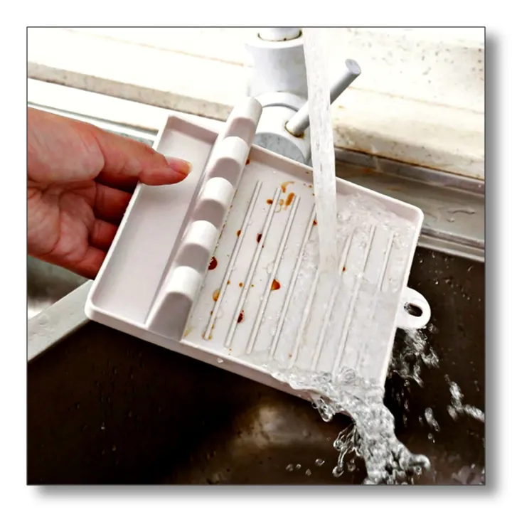 Picture of Kitchen Spoon Holder Slots Cooking Utensil Storage Rack Silicone Spoon Rests Mat Stand Heat Resistant Cooking Spatula Holder Tray Kitchen Gadgets,Multifunctional Kitchen Storage Rack ! Piece of 1-Multicolor