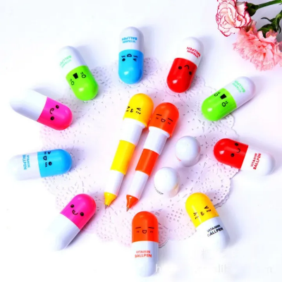 Picture of Cute Kawaii Blue Ink Creative Ball Ballpoint Pens Ballpen For Office School Writing Supplies Stationery-Multicolor