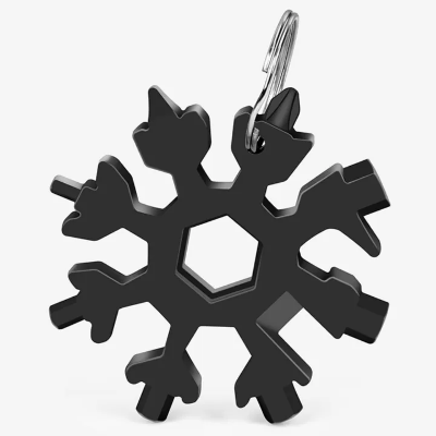 Picture of 18 In 1 Snowflake Snow Wrench Tool Spanner Hex Wrench Multifunction Camping Outdoor Survive Tools Bottle Opener Screwdriver-Multicolor