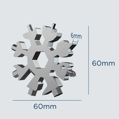 Picture of 18 In 1 Snowflake Snow Wrench Tool Spanner Hex Wrench Multifunction Camping Outdoor Survive Tools Bottle Opener Screwdriver-Multicolor