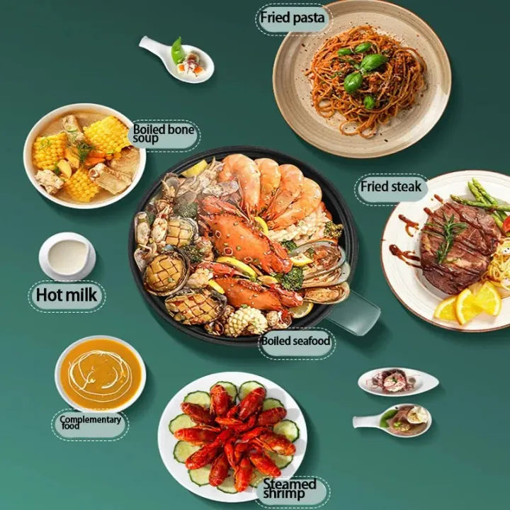 Picture of single layers/double layers 1.5L Capacity Mini Home Cooking Pot Multifunctional Rice Cooker Non Stick Pan Safety Material Potable Stockpot Utility Electrice-Asia Express