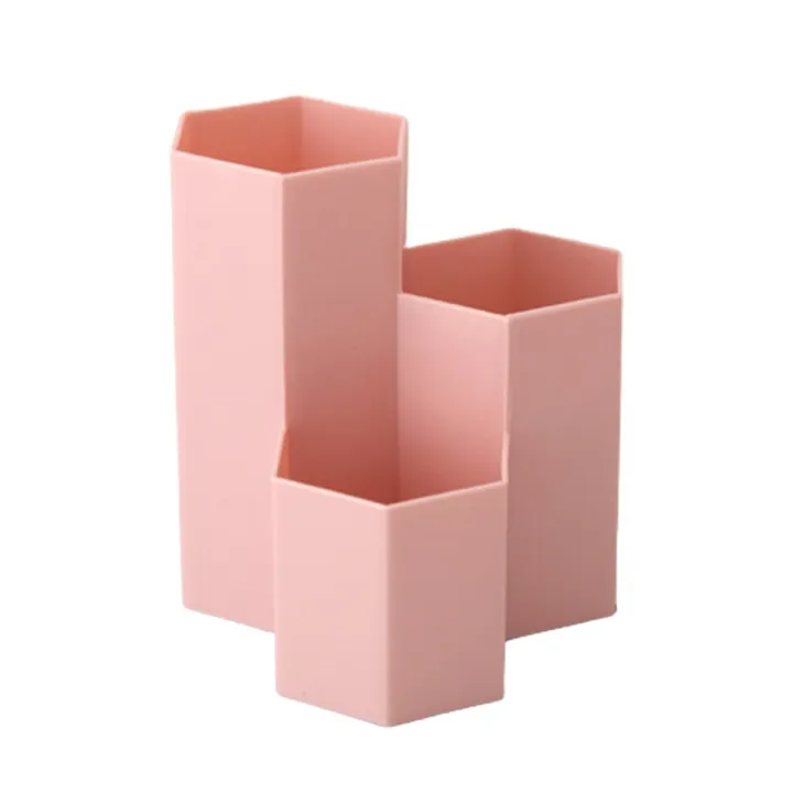 Picture of Hexagonal Make-Up Brush Storage Cosmetic Box Holder Office Table Organizer For Lipstick Pen Lipstick/Pen/Cosmetic Organizer - pencil bag-The asia express-Multicolor