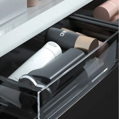 Picture of 4 Layer Wall Mounted Storage Rack Kitchen Bathroom Shelf Seasoning Bottle Cosmetics Organizer-Black