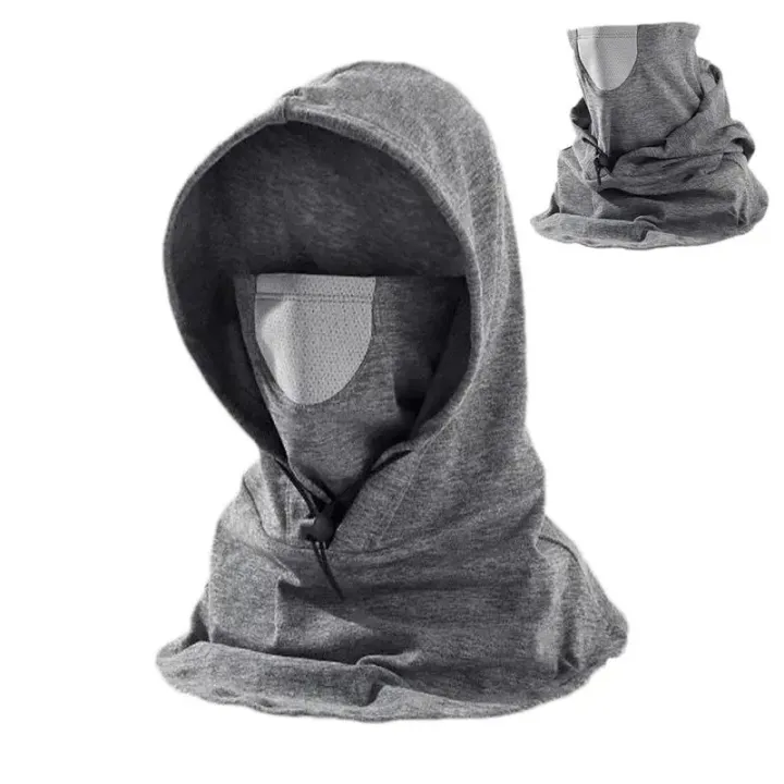 Picture of Windproof Cycling Face Cover With Hat For Winter Bike Hooded Mask With Neck Warmer-Multicolor