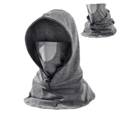 Picture of Windproof Cycling Face Cover With Hat For Winter Bike Hooded Mask With Neck Warmer-Multicolor